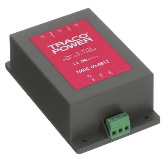 NEW Traco Power TMDC 60-4812, DC/DC CONVERTER 12V 60W