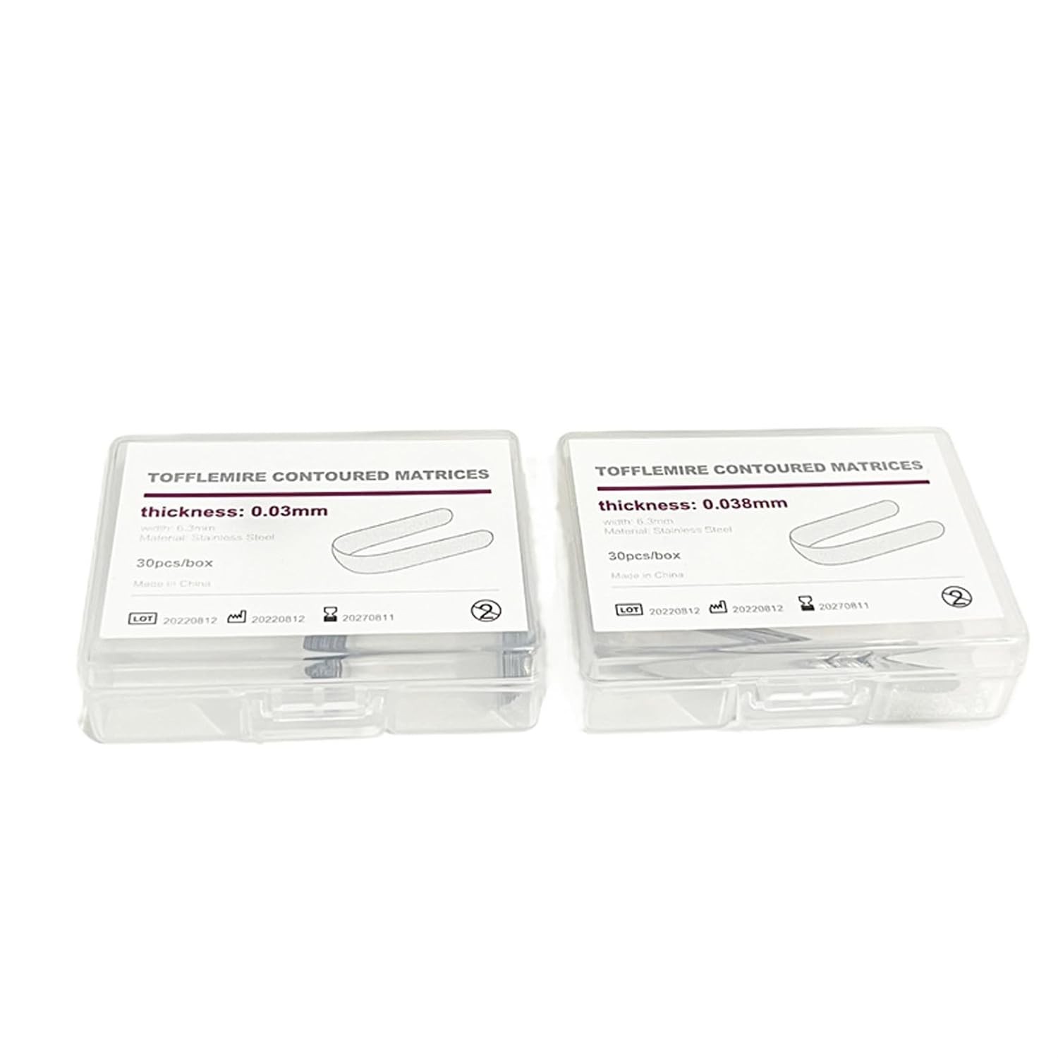 30pcs Dental Tofflemire Contoured Matrices Bands Stainless Premolar Matrix Bands