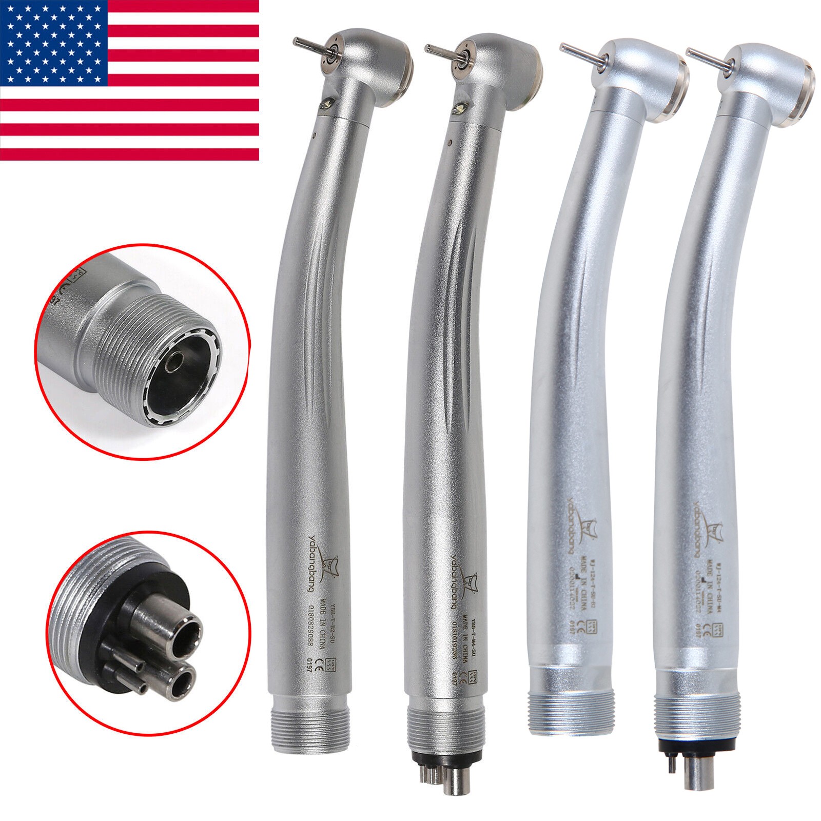 1-10 Yabangbang LED E-generator / High Speed Handpiece 4/2 Hole NSK Style Dental