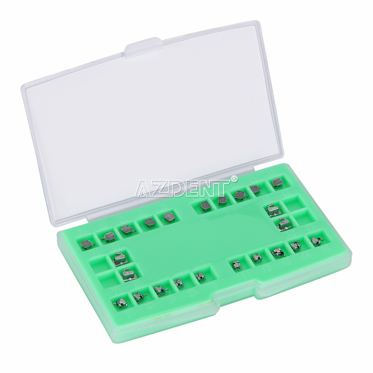 Dental Orthodontic Bracket Self Ligating Mini MBT.022″ Hooks 345+ Buccal Tubes