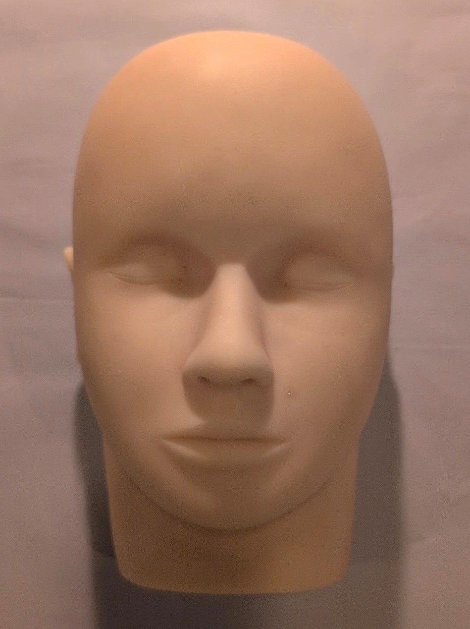 EYELASHES PRACTICE MANNEQUIN HEAD BEAUTY TOOL ESTHETICIAN COSMETOLOGY FLAT HEAD