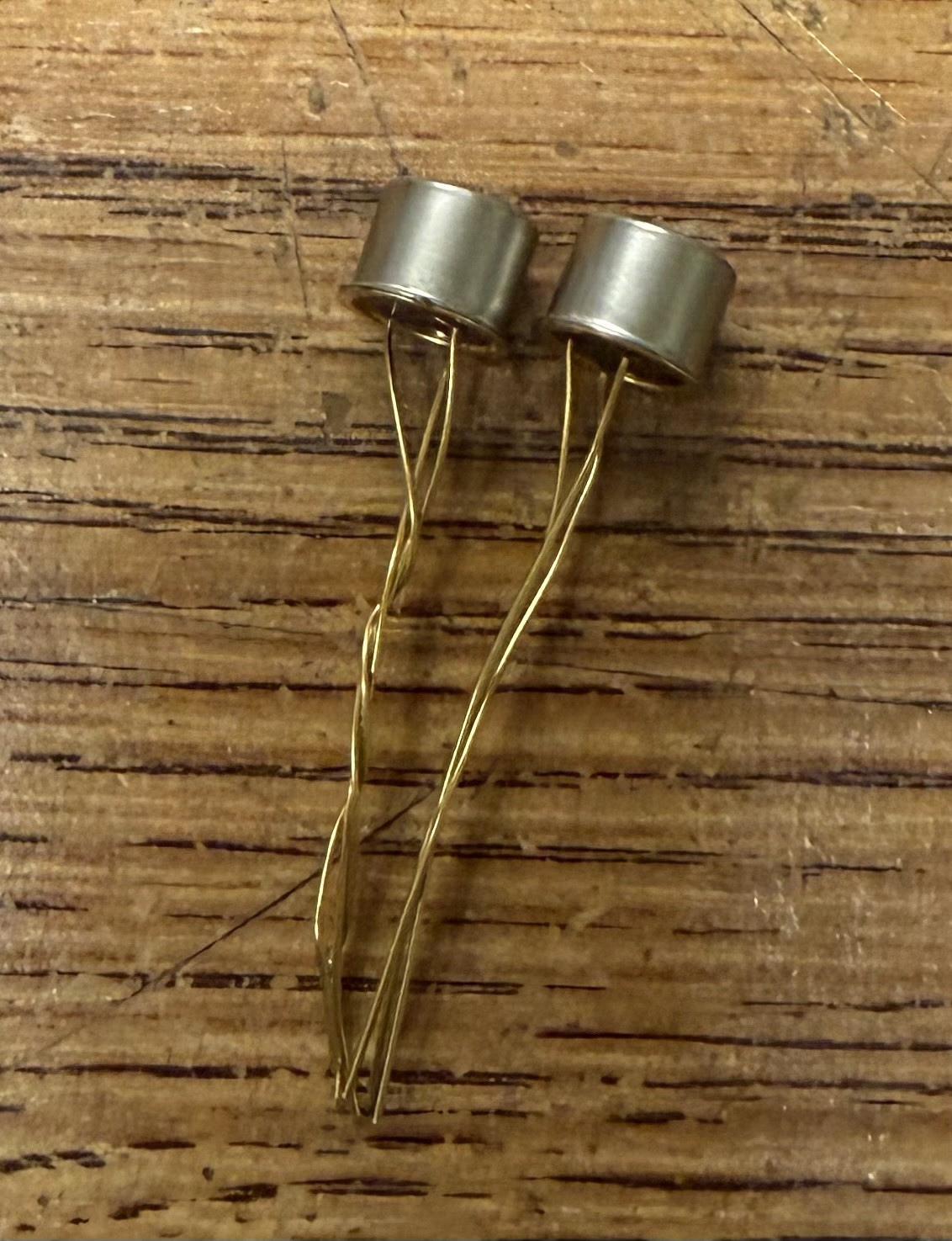 (2) 2N168A ETCO Germanium NPN Transistors NOS Gold Leads