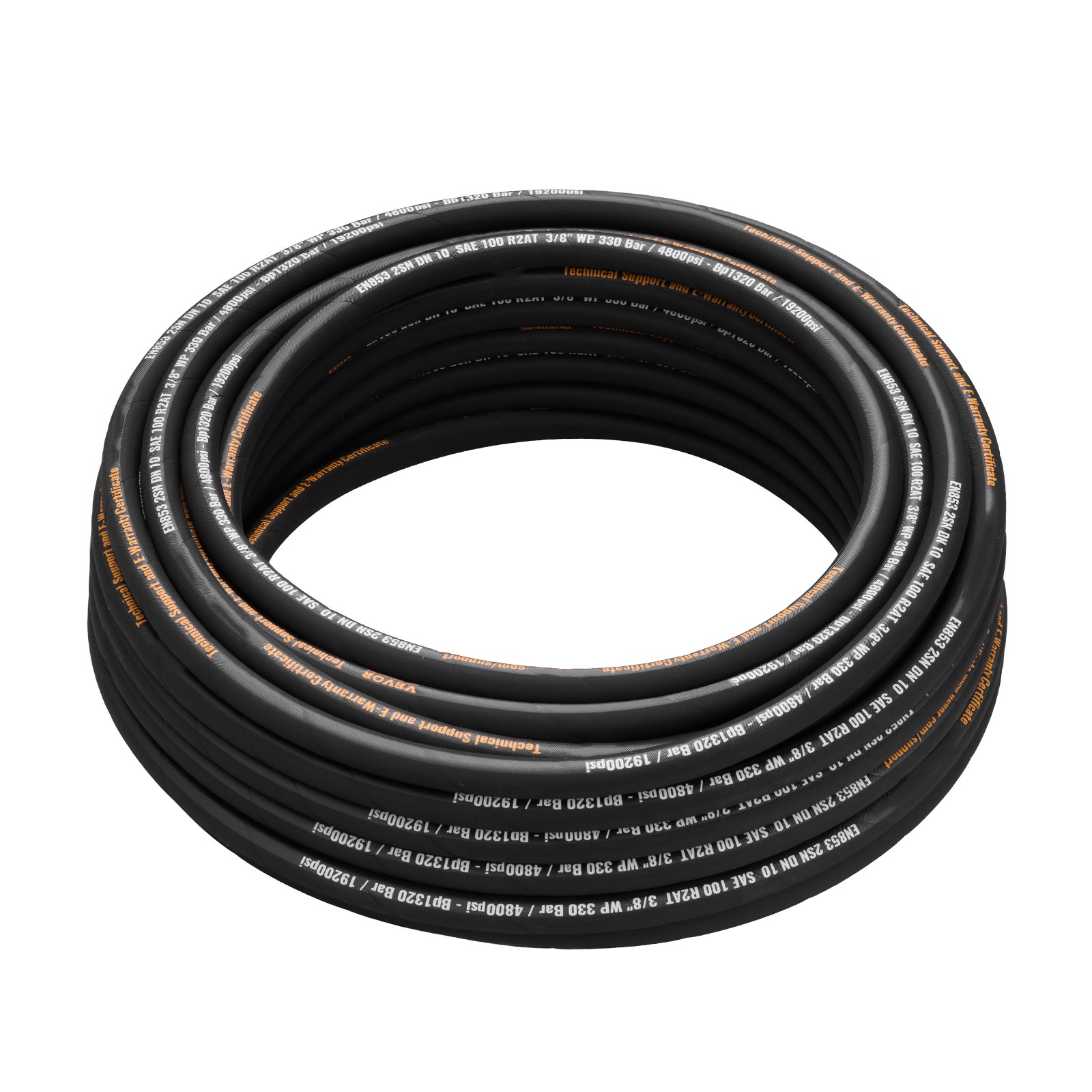 Uimoso Hydraulic Hose, 100 ft Coiled Hose, High-Pressure 5000 PSI Bulk Hose