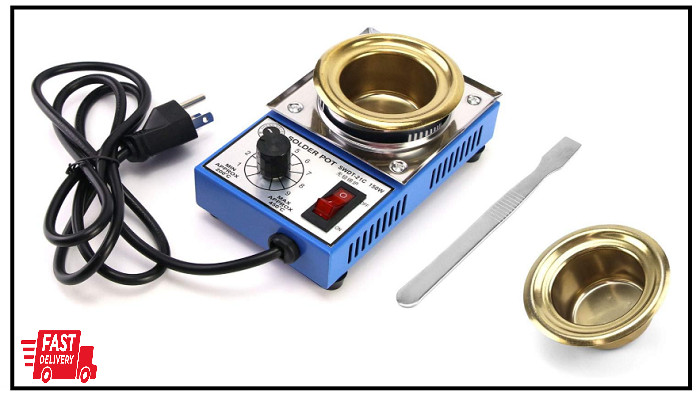 Solder Pot, 150W 110V, 50Mm Soldering Bath Titanium Plate, Capacity 500G 200-450