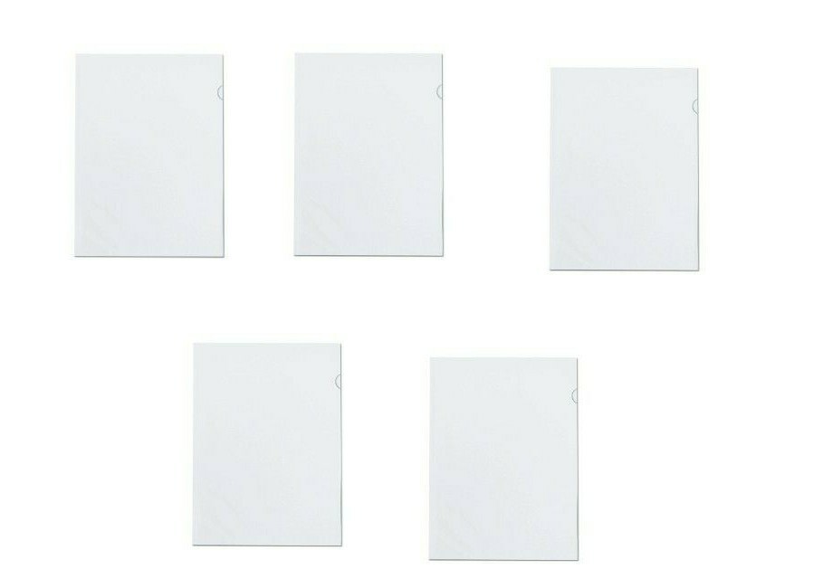 NEW Pendaflex Color Jacs Transparent File Jackets, Letter Size Poly 5 PACK #555