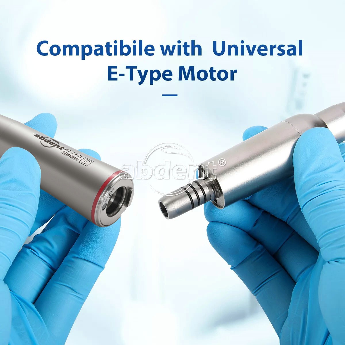 AbDent Dental 45° Contra Angle LED Optic 1:4.2 Handpiece Quattro Spray AT