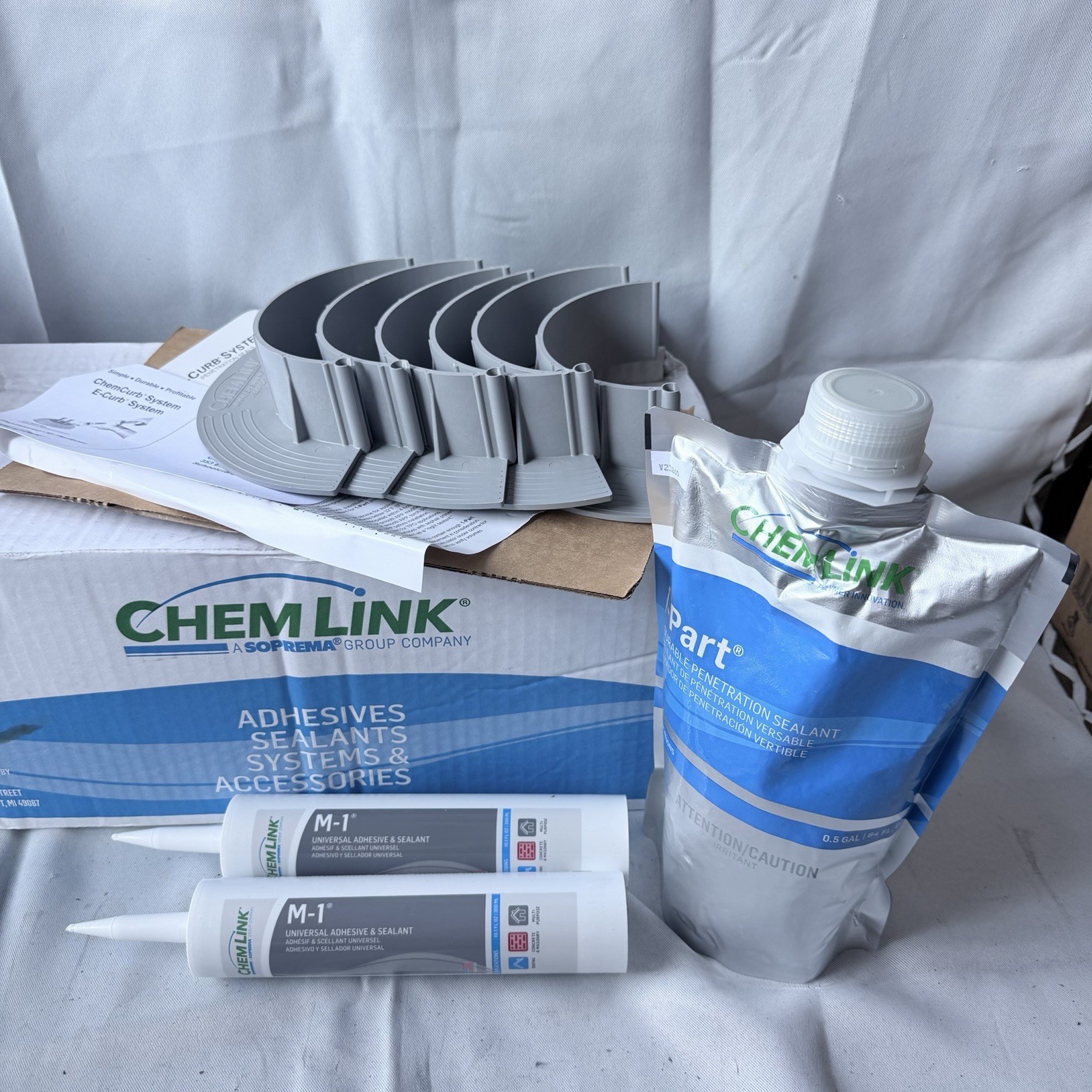 Chem Link F1367GR Penetration Seal 5″ Round E-Curb System Kit 1/2 gallon