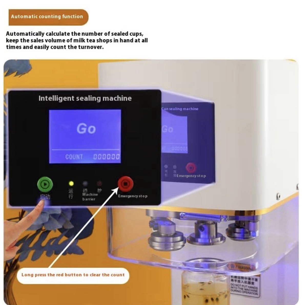 Intelligent Aluminum Caps Can Seamer Beverage Plastic Can Sealing Machine