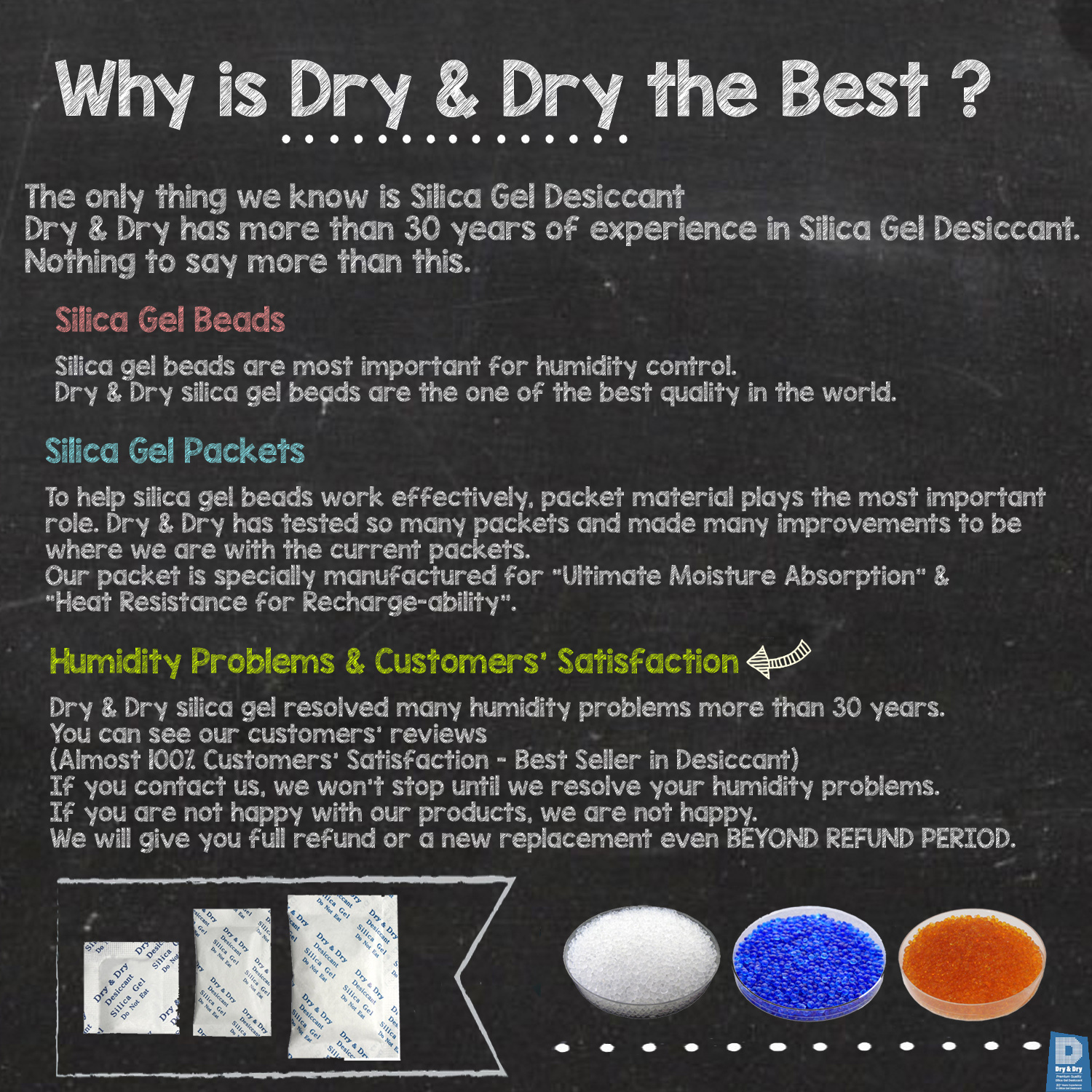 10 gram X 100 PK “Dry&Dry” Silica Gel Desiccant Packets(Reusable)-FDA Compliant