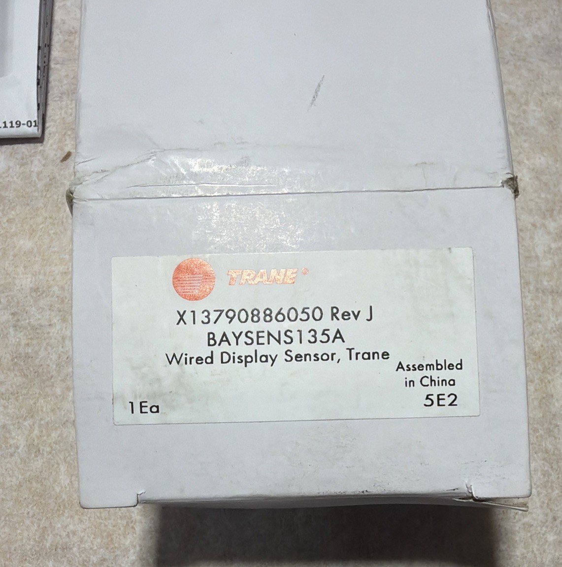 NEW Trane Wired Display Sensor X13790886050 Rev J BAYSENS135A NIB