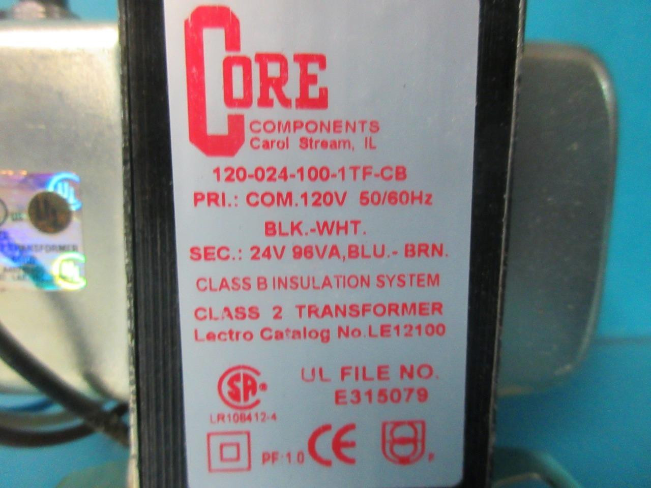 Core Components LE12100 Control Transformer 120-024-100-1TF-CB 96Va 120 To 24Vac