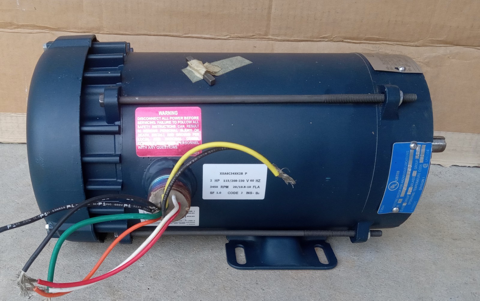 LEESON 116616.00 Explosion Proof Motor, 2 HP, 3600 RPM