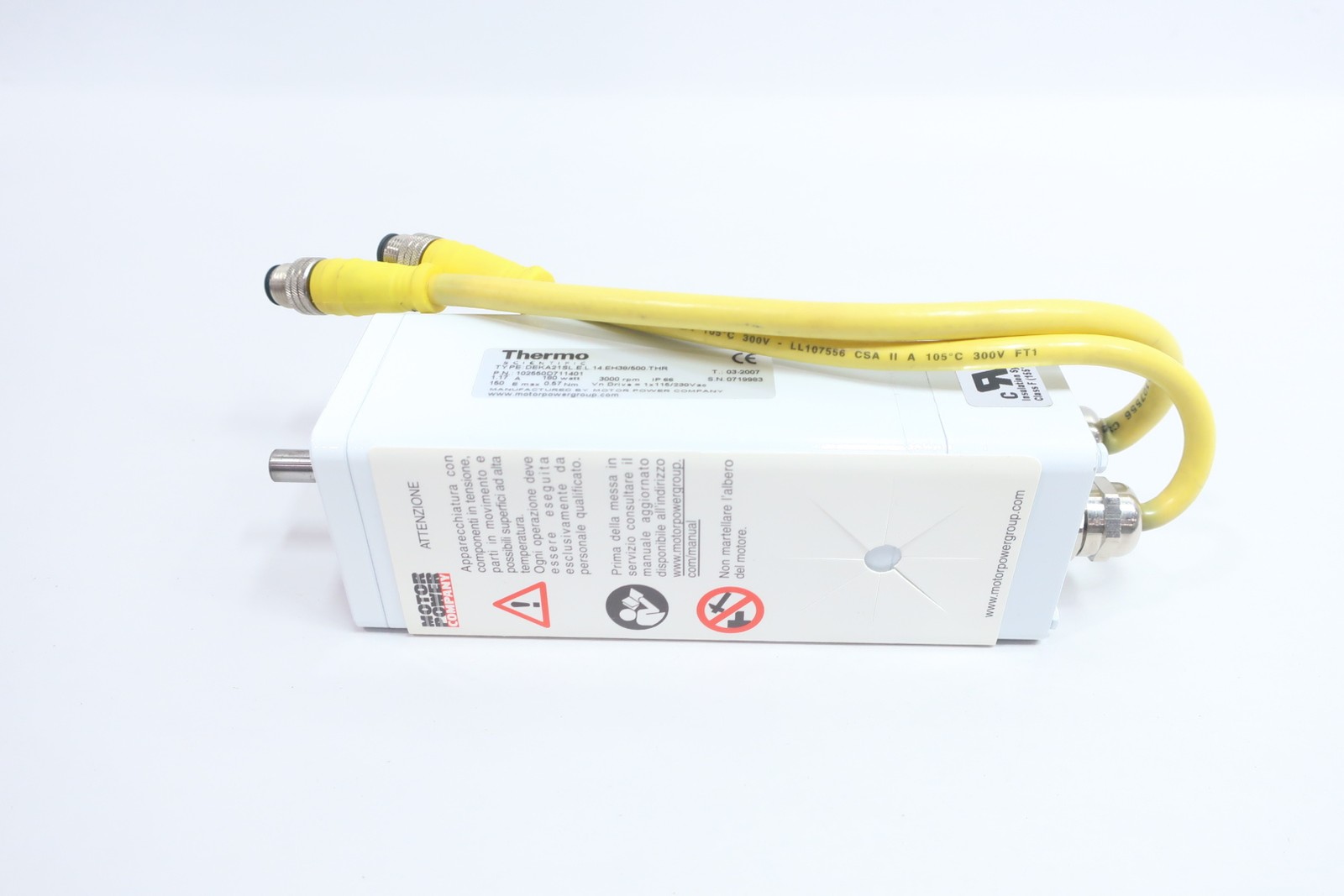 Motor Power Company DEKA21SL.E.L.14EH38/500.THR Servo Motor 180w 3000rpm 150v-ac
