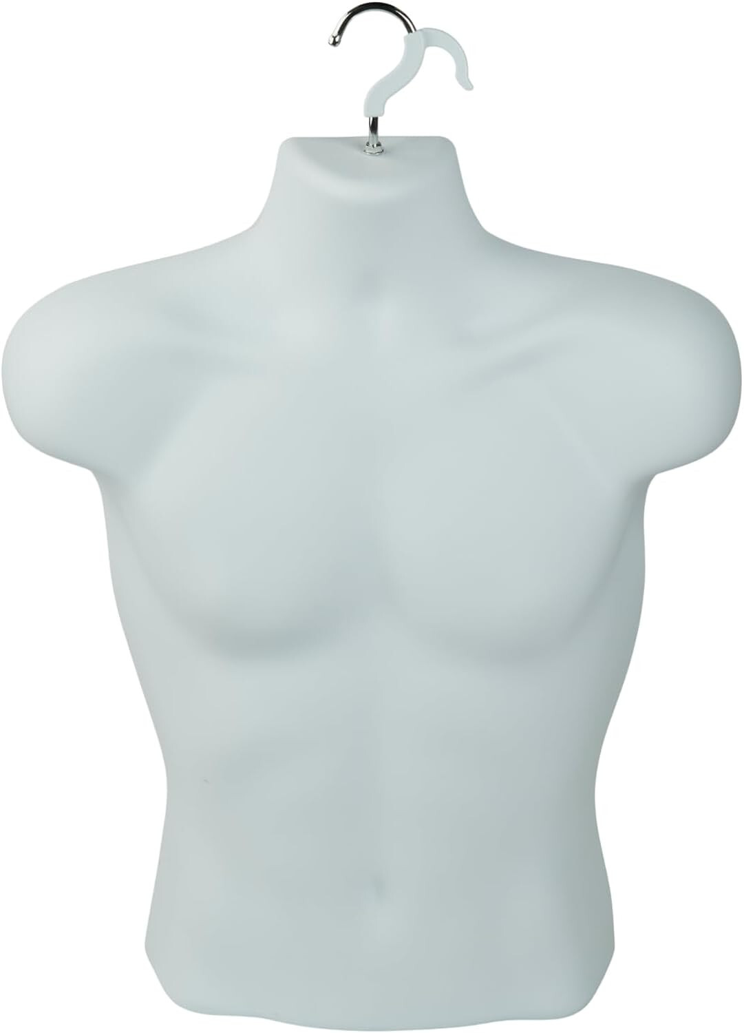 Lot of 3 Forms Molded Man’s Shirt Torso Fits S-L Hanging Male Mannequin White