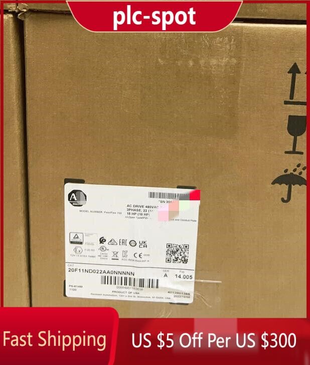 New in box 20F11ND022AA0NNNNN Powerflex 753 VFD Variable Drive 15hp