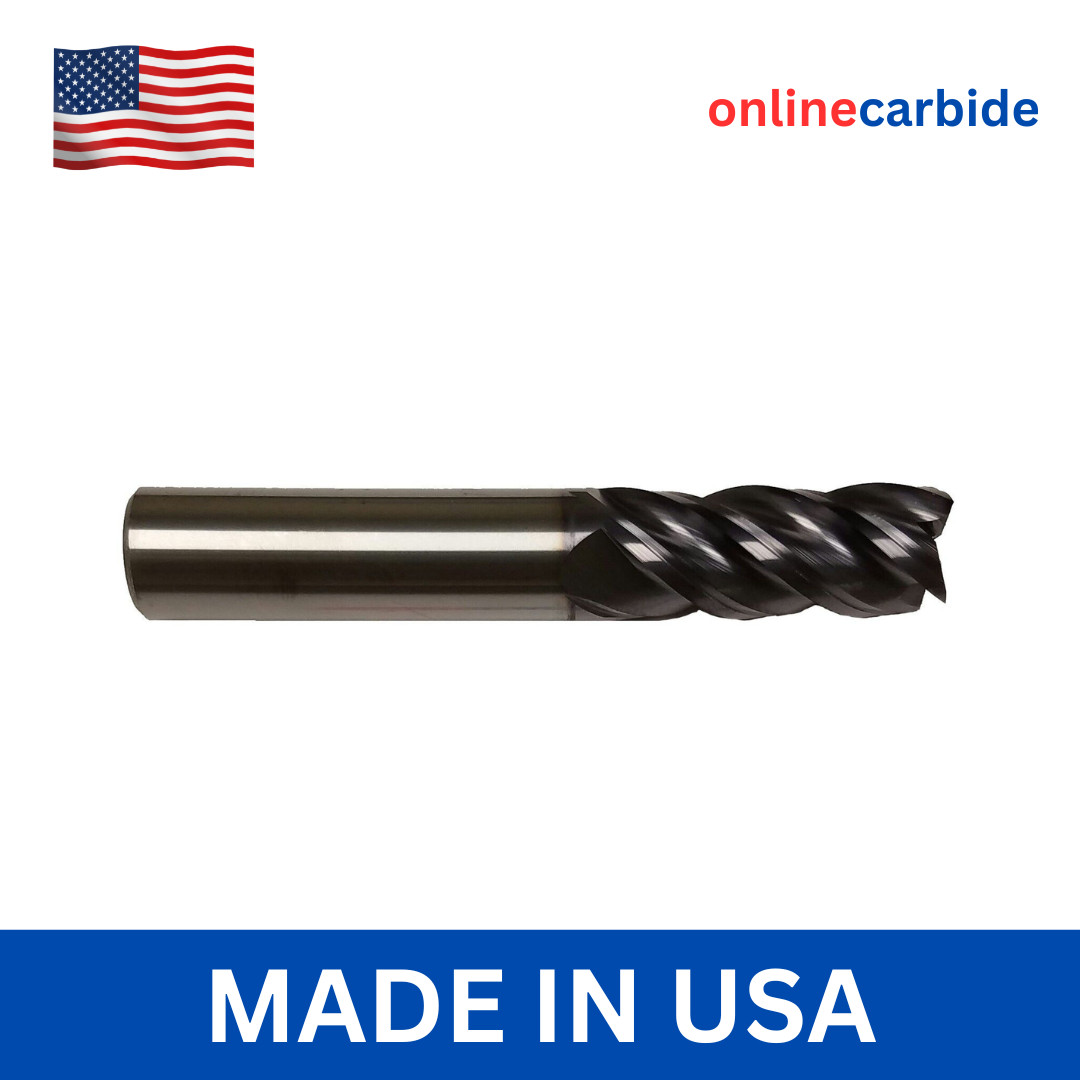 1/8″ 4 FLUTE VARIABLE HELIX CARBIDE END MILL – SQUARE END – TiALN COATED