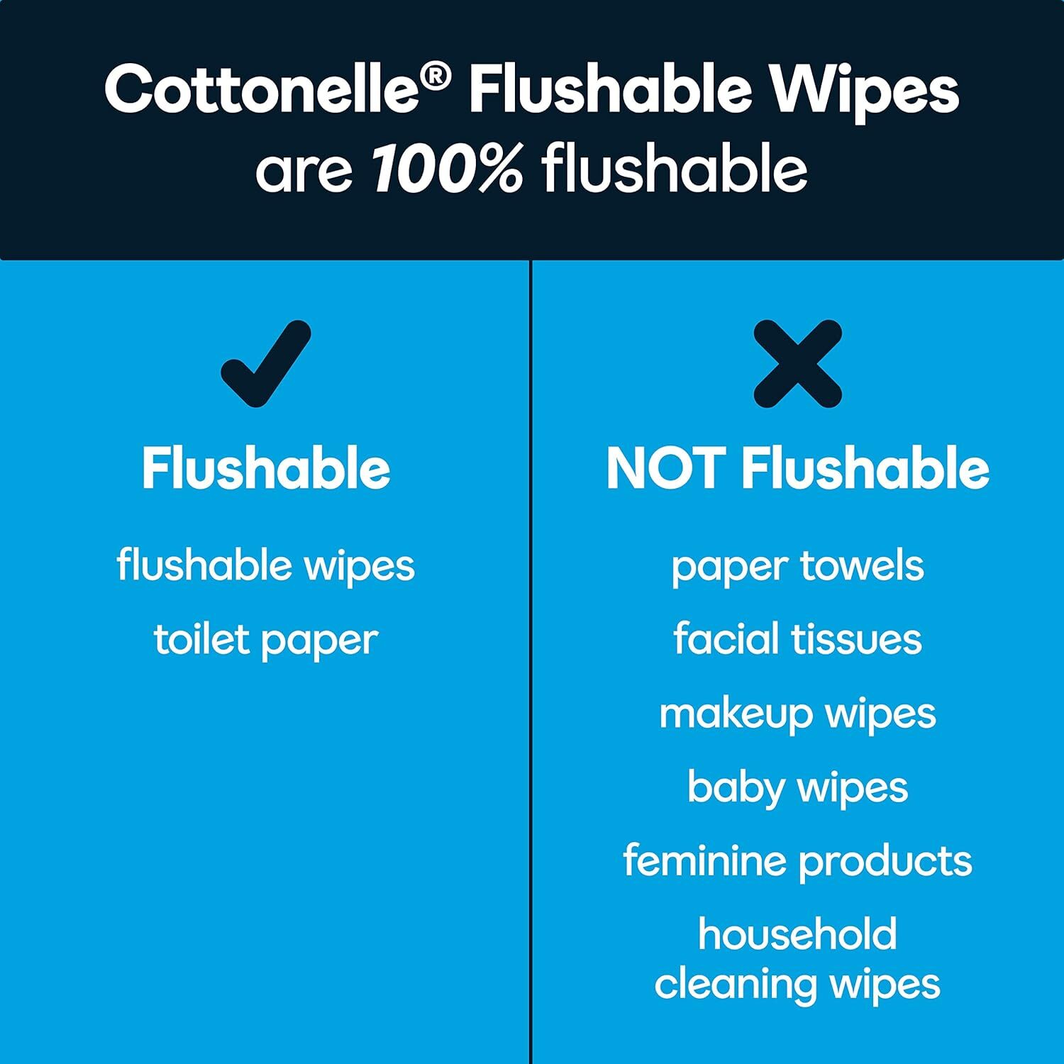Fresh Feel Flushable Wet Wipes, Adult Wet Wipes, 8 Flip-Top Packs, 42 Wipes per