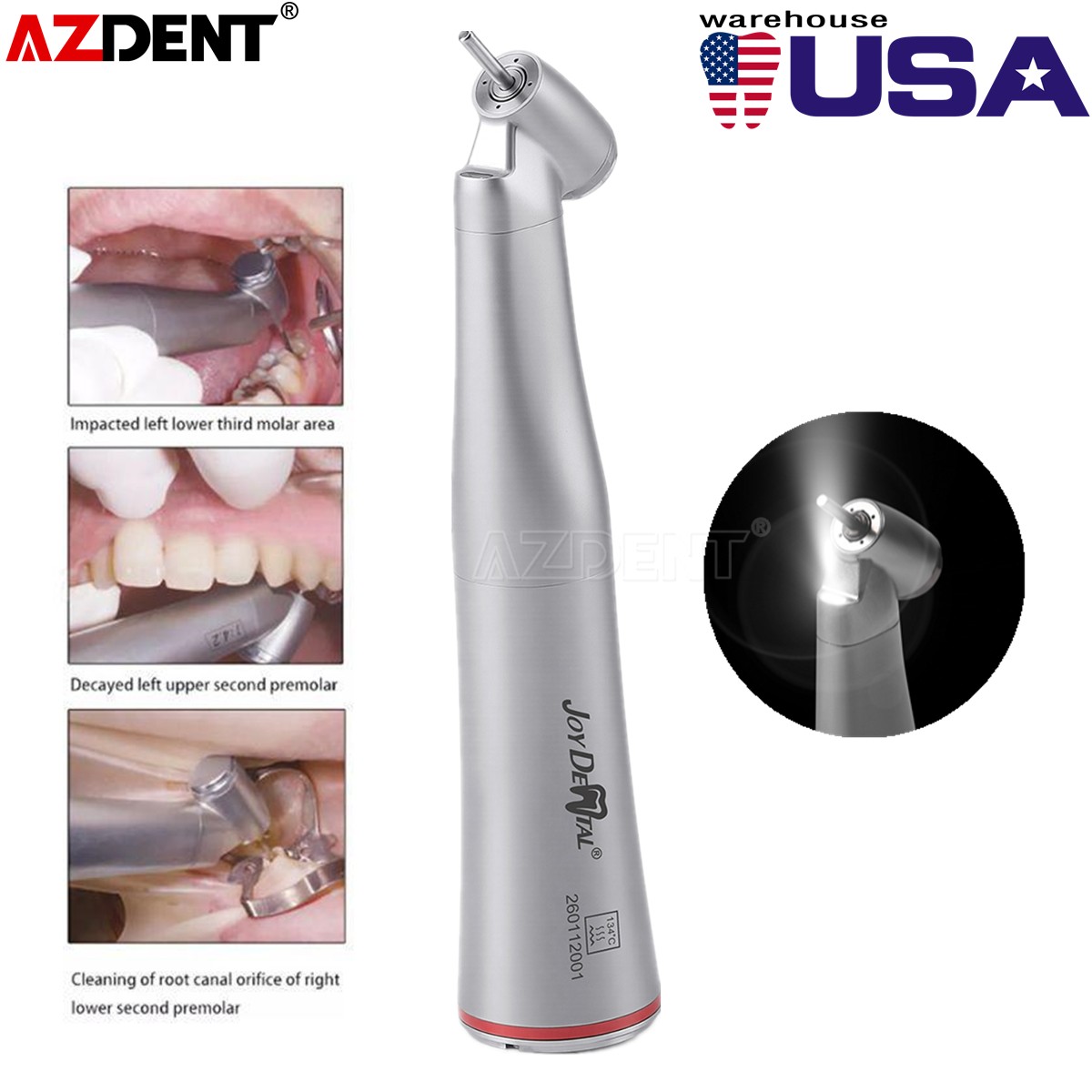 Dental Electric Handpiece 1:4.2 Increasing 45Â° Surgical LED 1:4.2 Inner channel