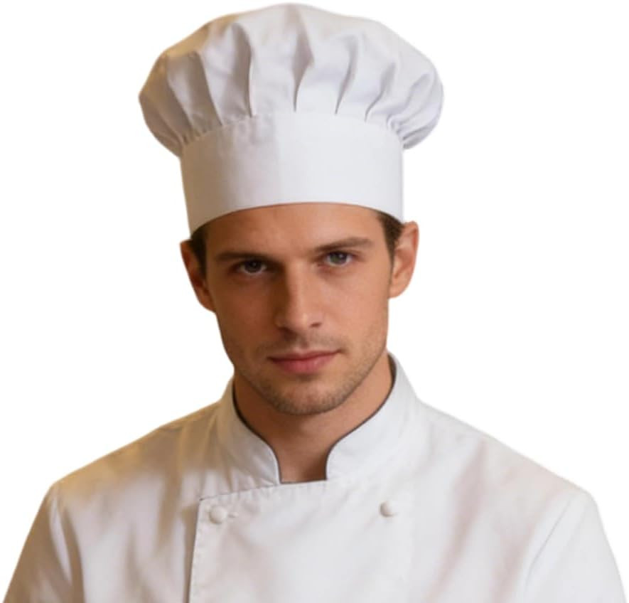 Unisex Chef Hat Adjustable Elastic Baker-Cap-Reusable-Kitchen-Cooking-Hats for M
