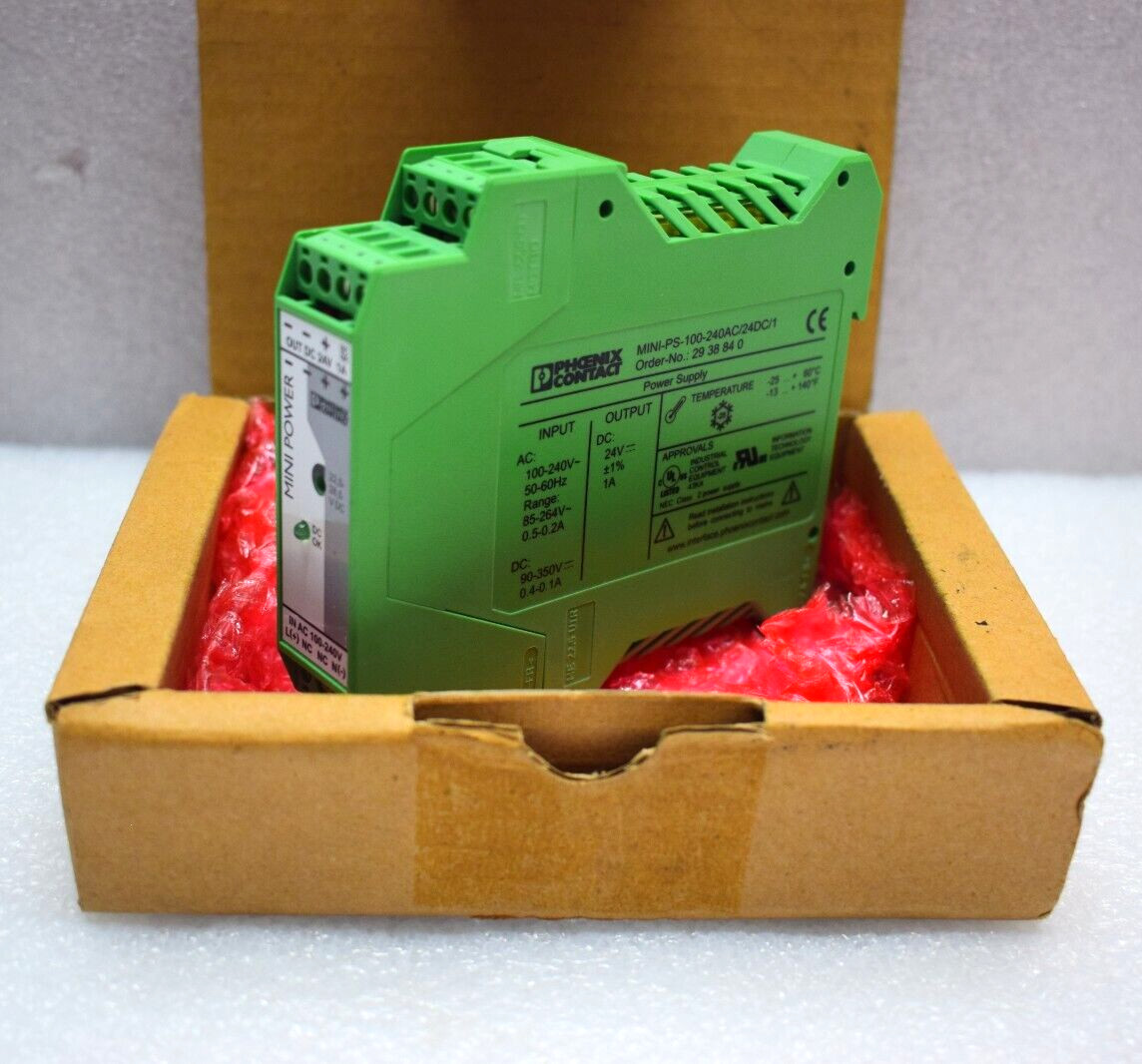 MINI-PS-100-240AC/24DC/1 PHOENIX CONTACT POWER SUPPLY 2938840