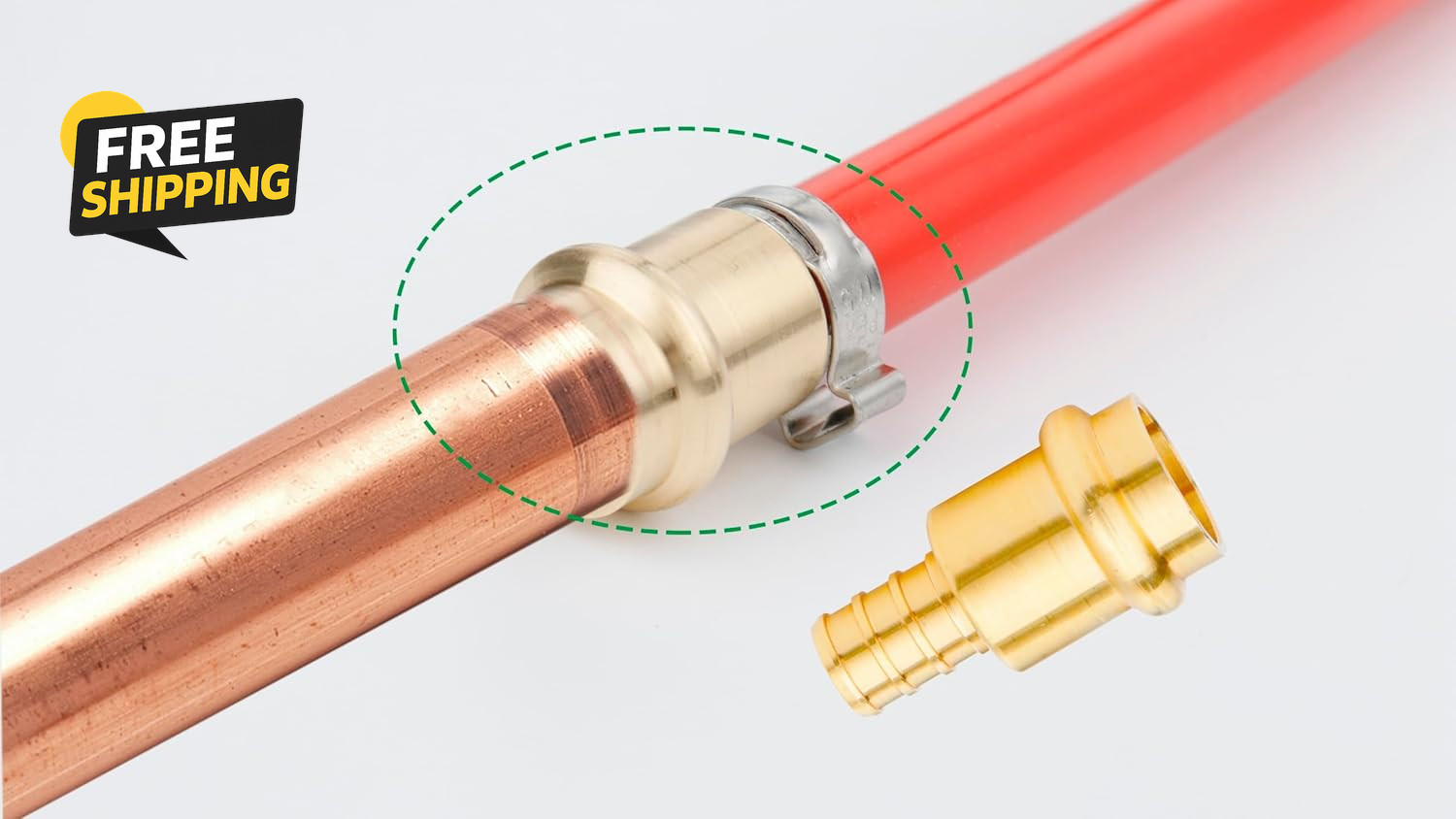12 Pack 1/2″ Press Pro Press X 1/2″ PEX Adapter Crimp Fittings Brass