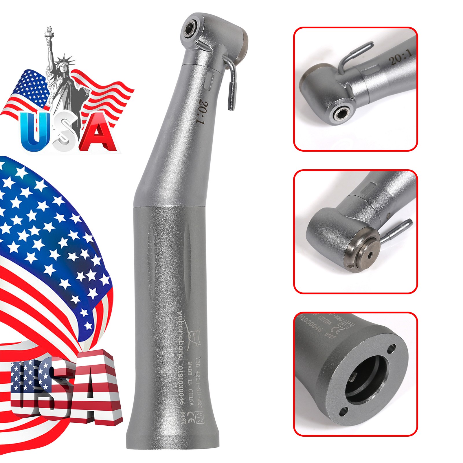 Fit NSK S-Max SG20 Dental Handpiece Surgical Implant Reduction LED/Non LED 20:1