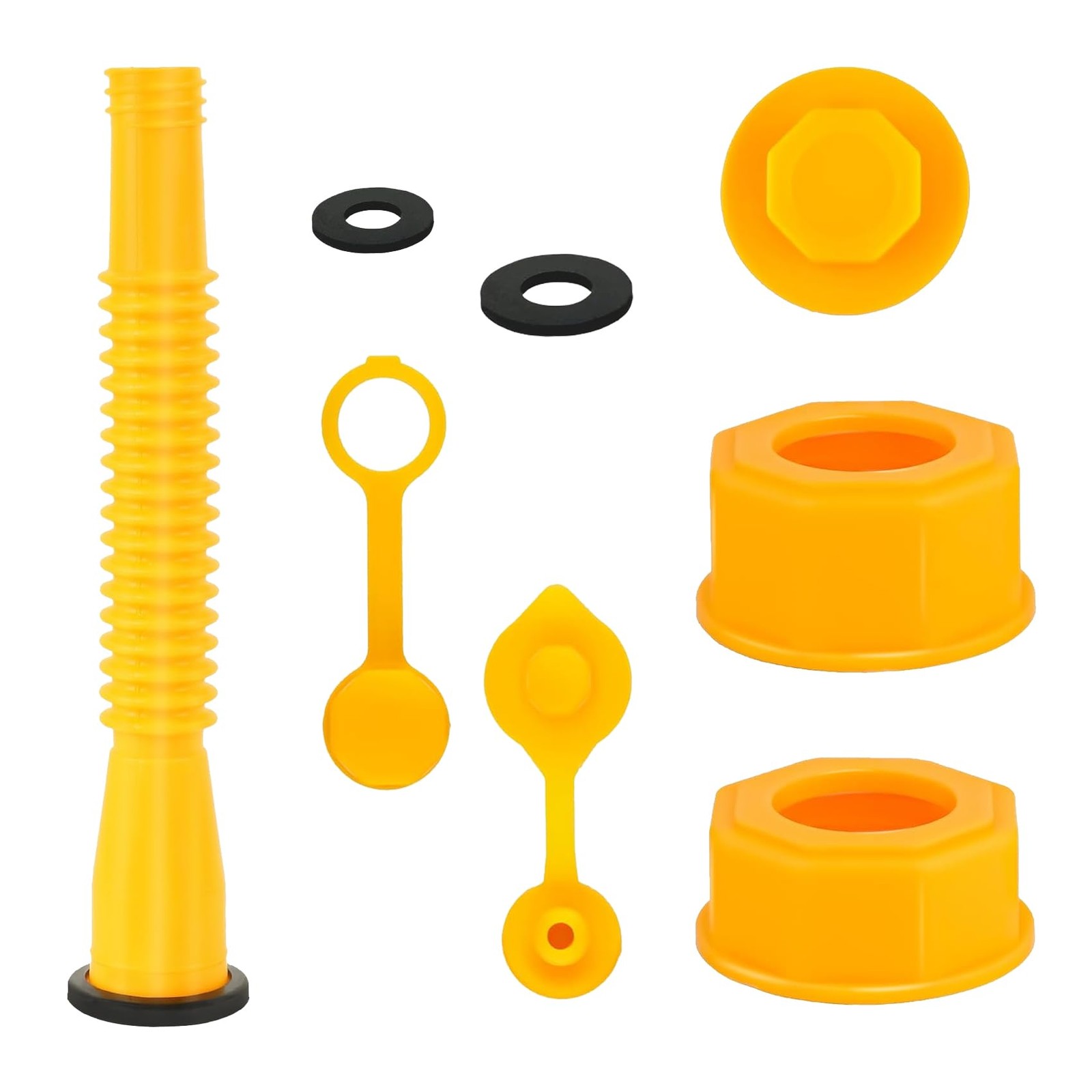 Gas Can Spout Replacement No Spill Nozzle Flexible Fuel Tank Adapter Kit 5 Gallo