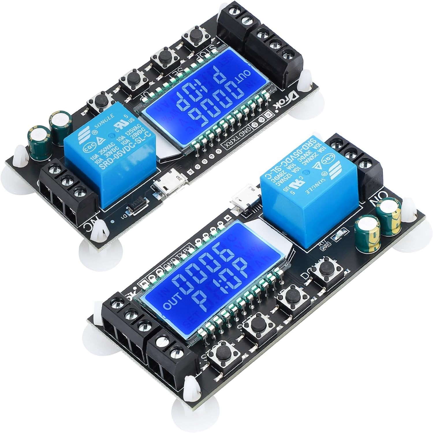 Versatile 2pcs Time Delay Relay Module DC 5V-30V with Custom Parameter Settings