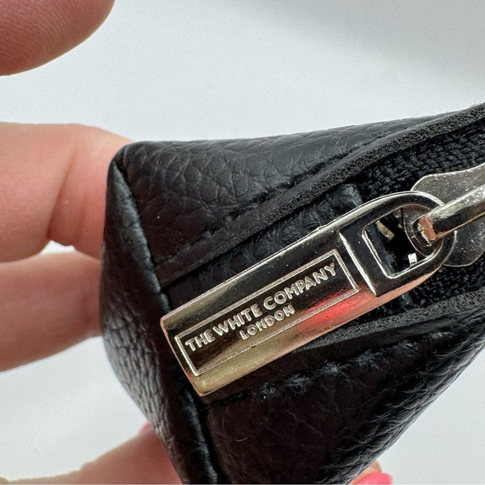 The White Company British airways black travel makeup cosmetic bag pouch