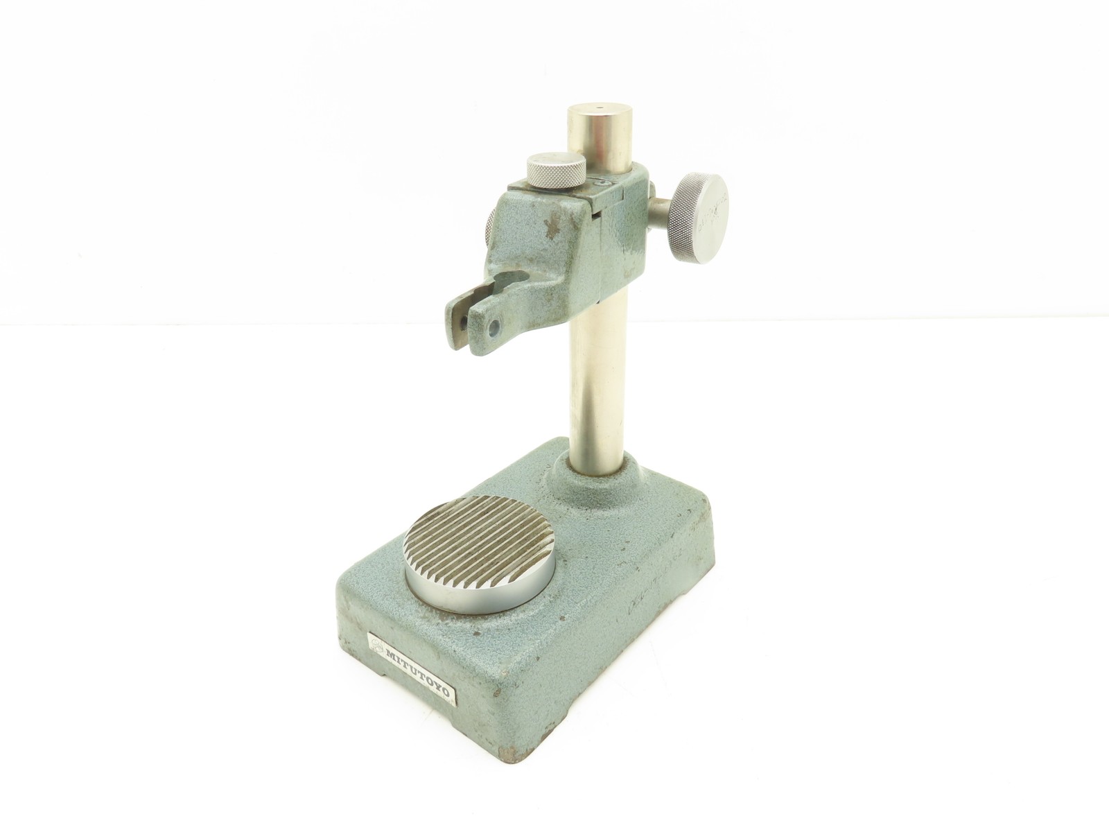 Mitutoyo 7003 Indicator Transfer Stand Serrated Anvil 6-3/8″H Post 3/8″ Stem