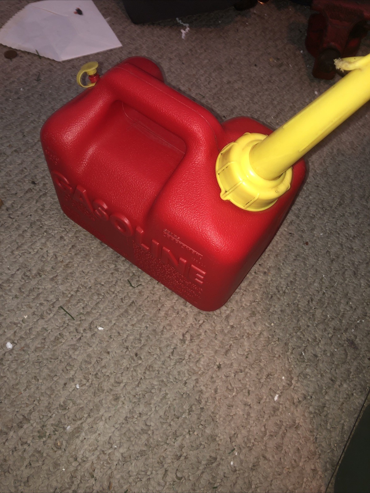 1 Gallon Gas Can Sears Craftsman Chilton Model P10 Pre ban Vent Vintage Red