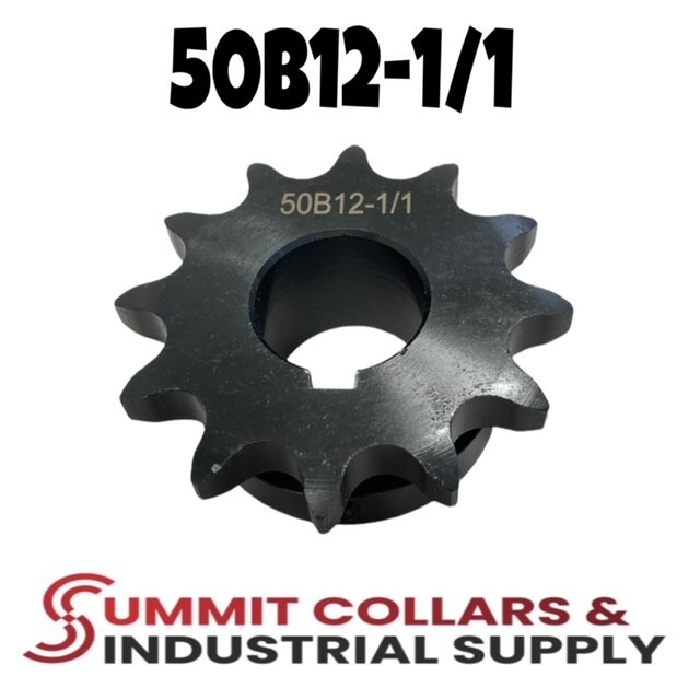 #50 Roller Chain Sprocket B Type 1″ Bore 12 Tooth 50B2-1/1