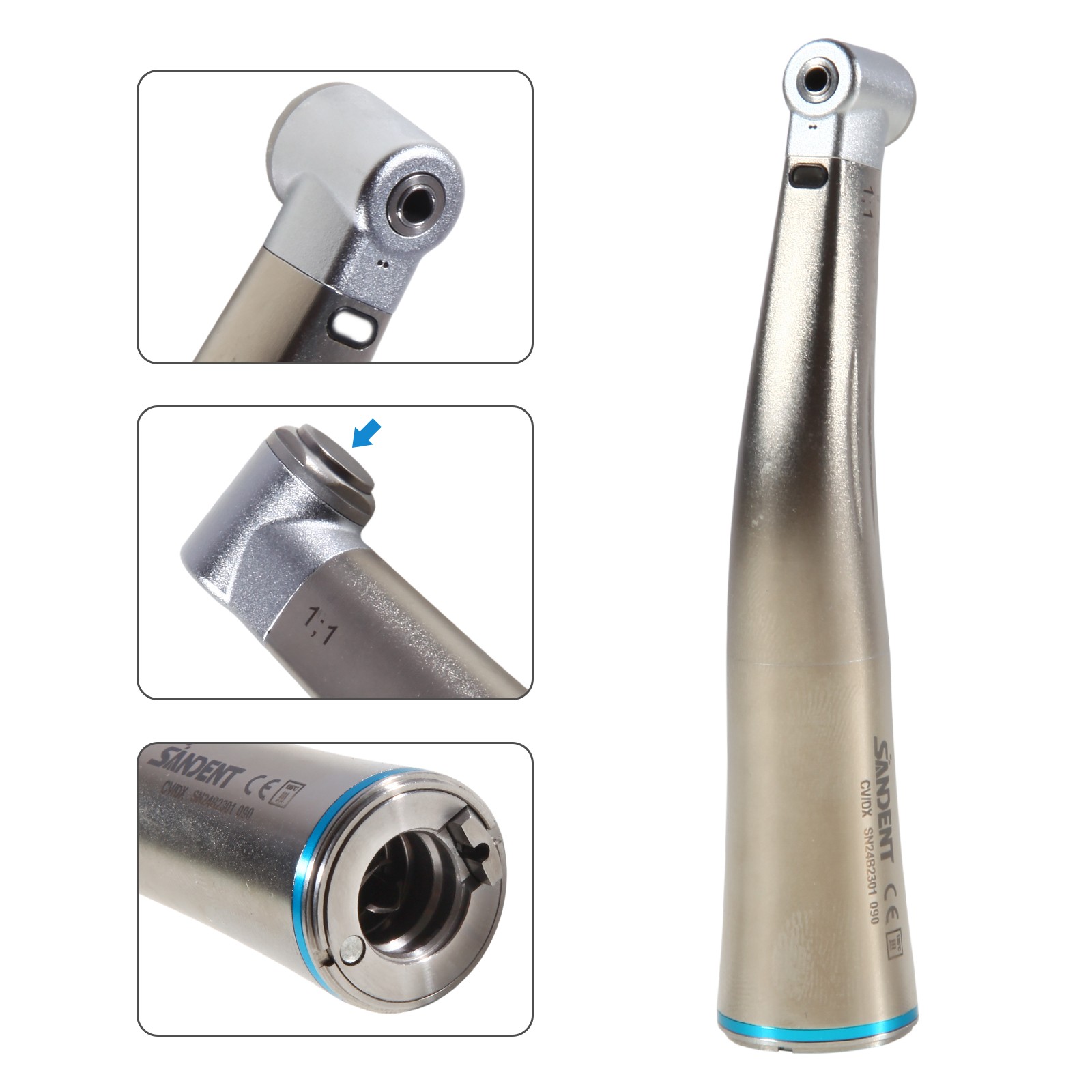 Dental Brushless LED Electric Micro Motor /1:5 1:1 Handpiece LED Fiber Optic NSK