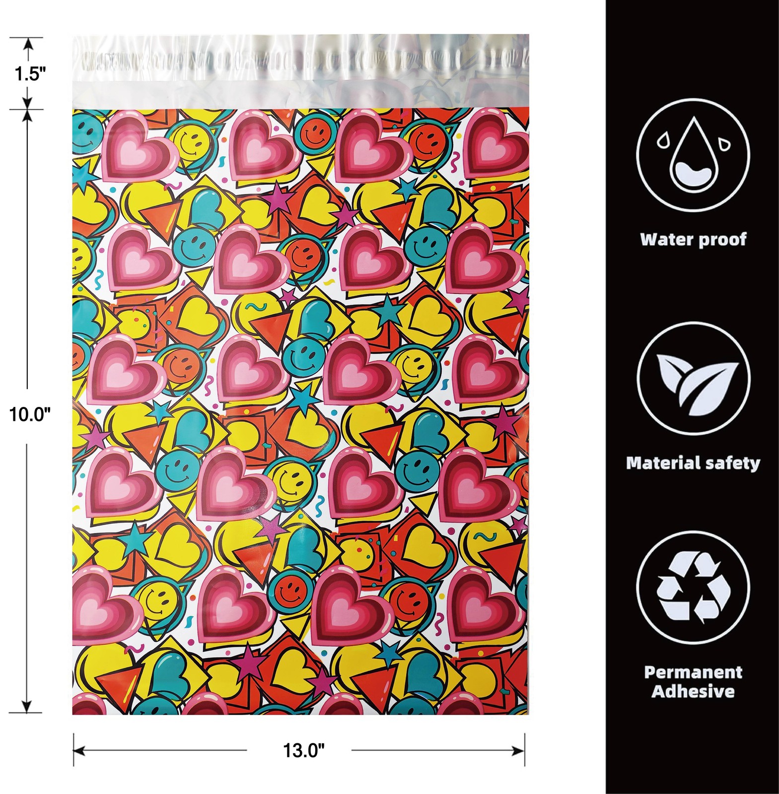 Premium High Quality Custom Poly Mailers Universal Assorted Sizes Self Seal Bags