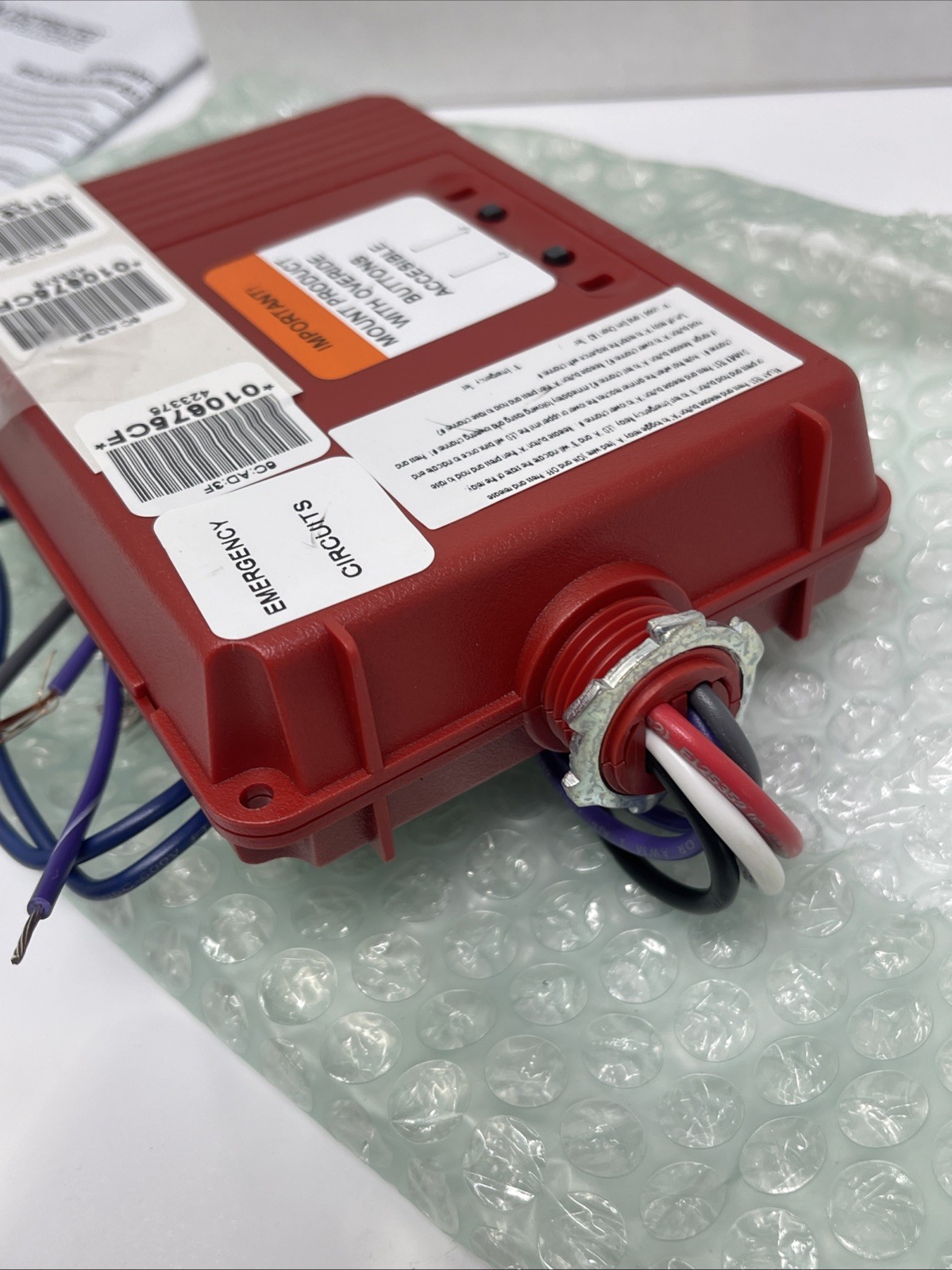 NEW HUBBELL NXRC-UL924-UNV EMERGENCY LIGHTING LOAD CONTROLLER 1-ZONE NX NXT SPST
