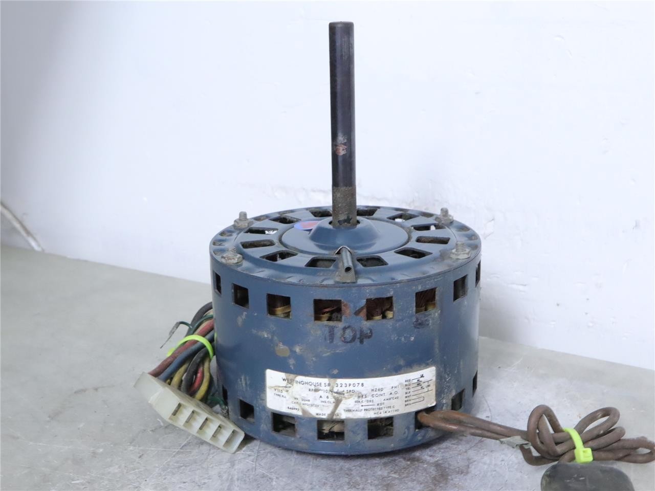 Westinghouse 323P078 HVAC Fan Blower Motor 1/3HP 115V RPM 1075 4SPD 1PH
