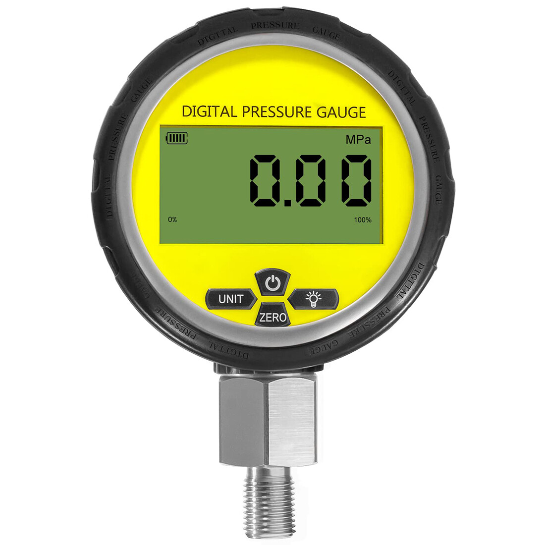 10000PSI Digital Hydraulic Pressure Gauge Manometer 1/4 inch NPT 700BAR/70Mpa