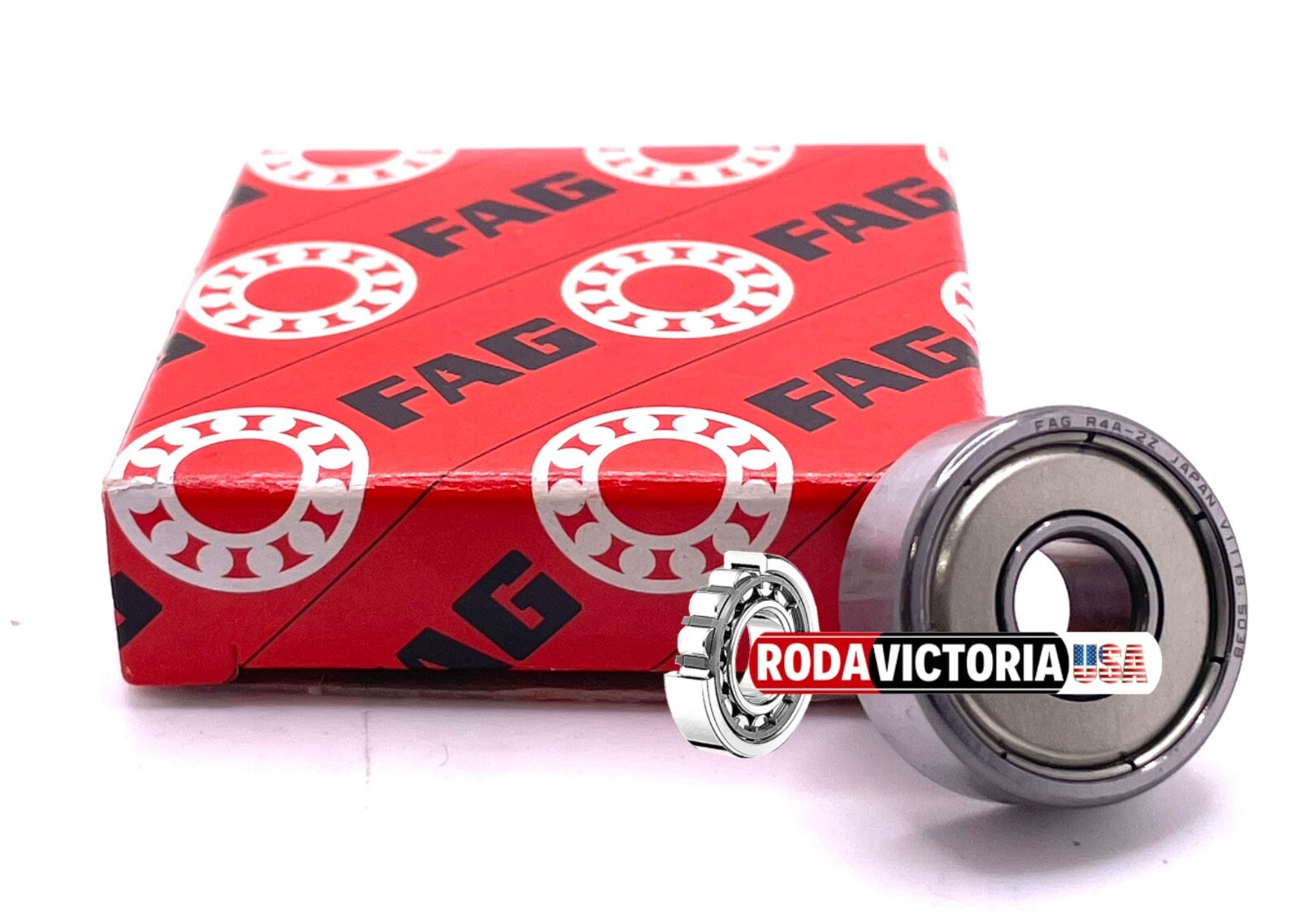 FAG JAPAN R4AZZ Shielded Bearing 1/4″x3/4″x9/32″ inch Miniature