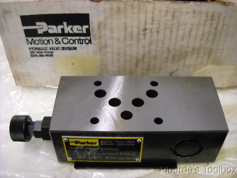 New Parker Manapak Hydraulic Pressure Reducing Valve, PRM3PA17KN32
