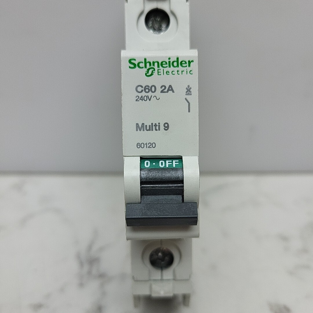 3 Pack Schneider Electric 60120 2 Amp Circuit Breaker DIN Rail 120/240 Vac Used