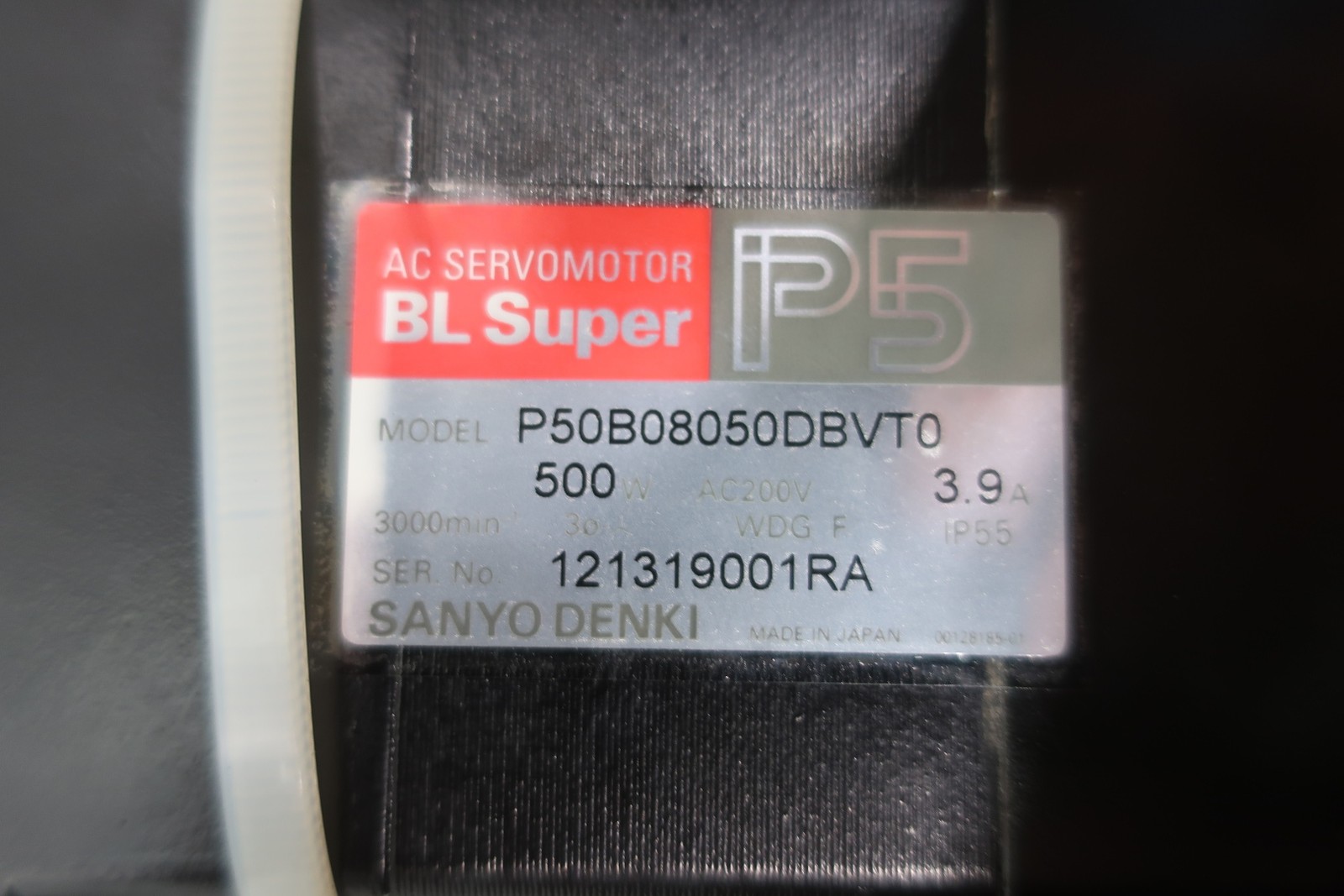 Sanyo Denki P50B08050DBVT0 Servo Motor 500w 3000rpm 200v-ac 3ph