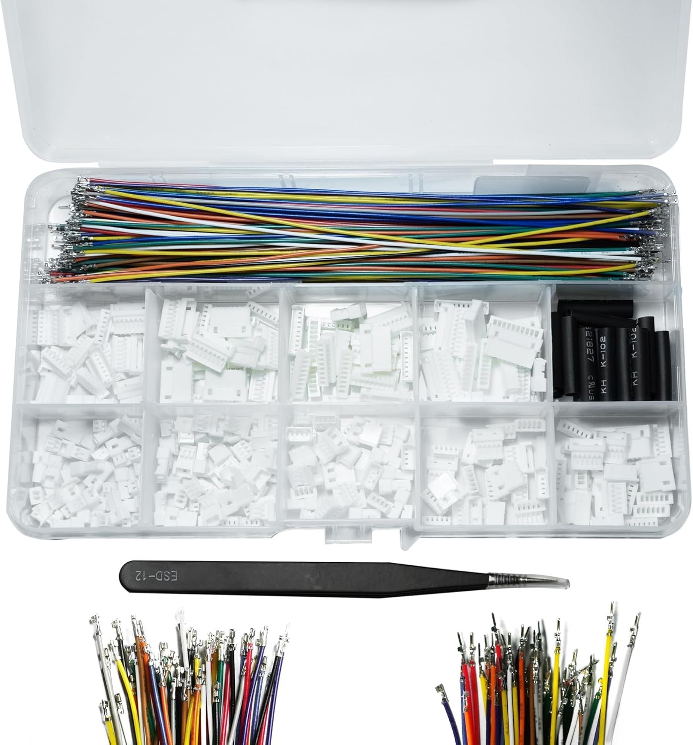 JST MX 1.25MM Connector Kit,2/3/4/5/6/7/8/9/10 Pin Male and Female Micro Wire Co