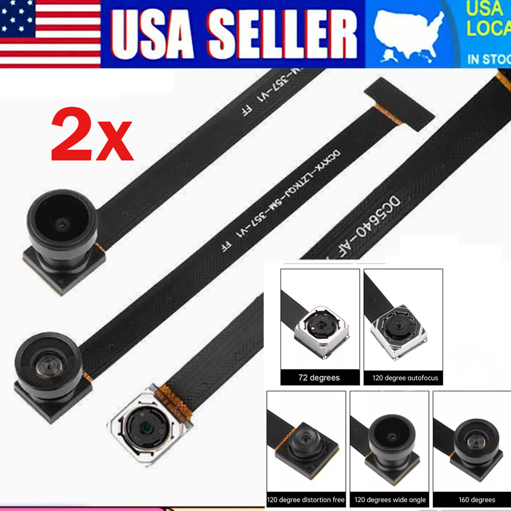 2x 78MM OV5640 Camera Module 72-160 Degree Auto Focus 5 Million Pixels DVP US