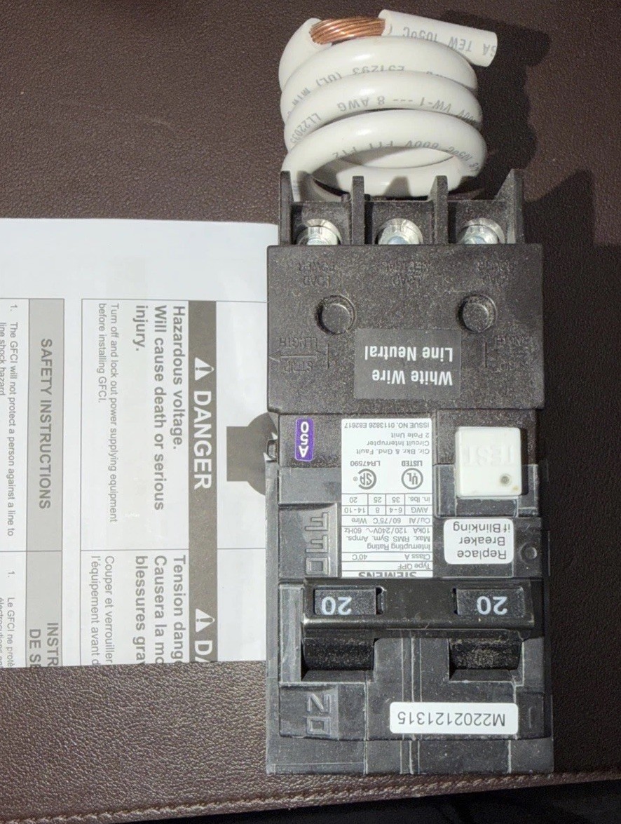 Siemens QF220A Gfci 20A 240v Dual Pole New Free Shipping