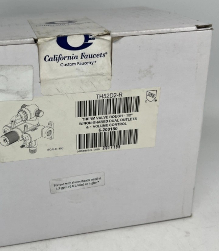 California Faucets TH52D2-R 1/2″ Thermostatic Rough Valve w/ Volume Control