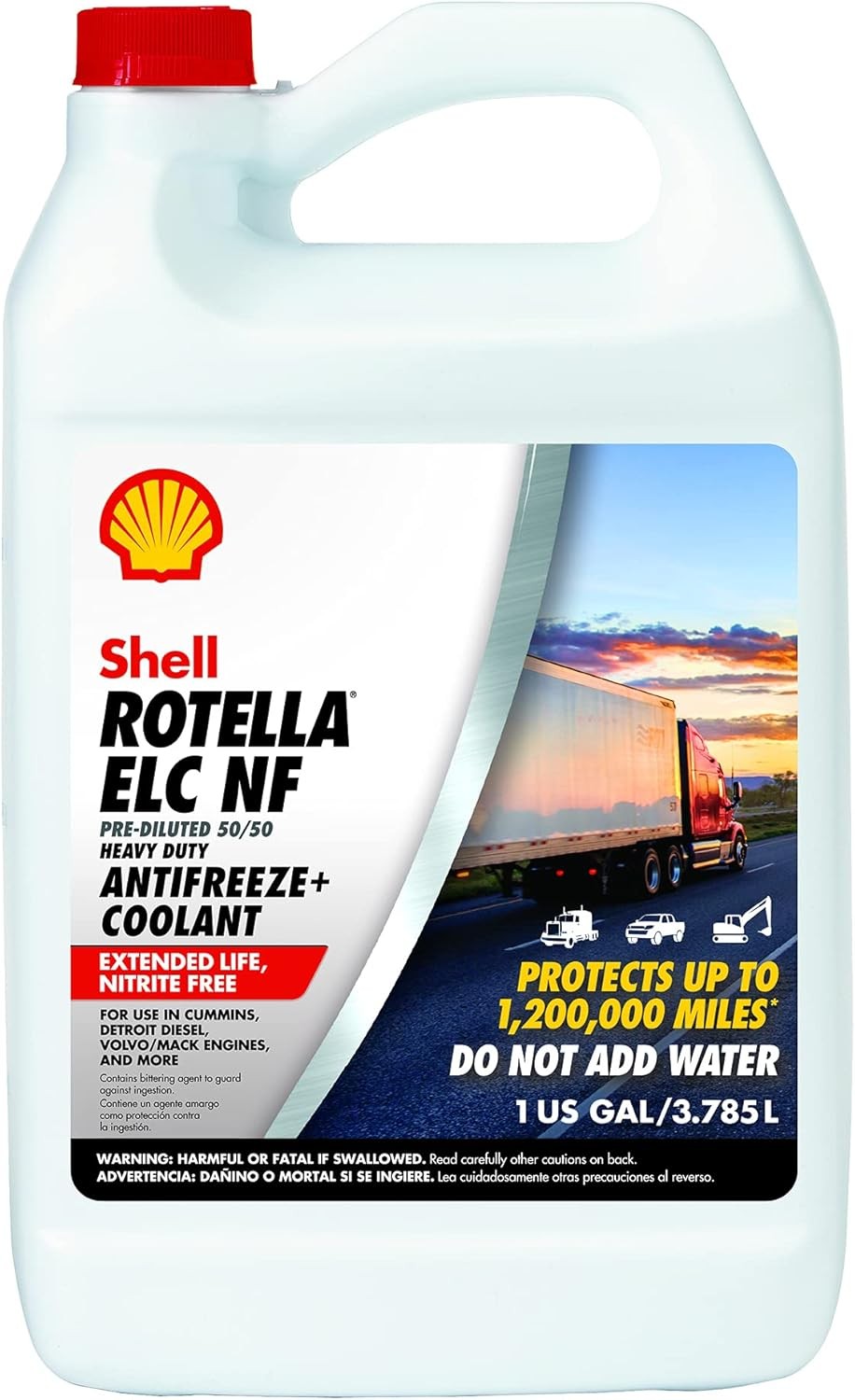 Shell Rotella Nitrite-Free Extended Life ELC Anti-Freeze + Coolant, Pre-Diluted