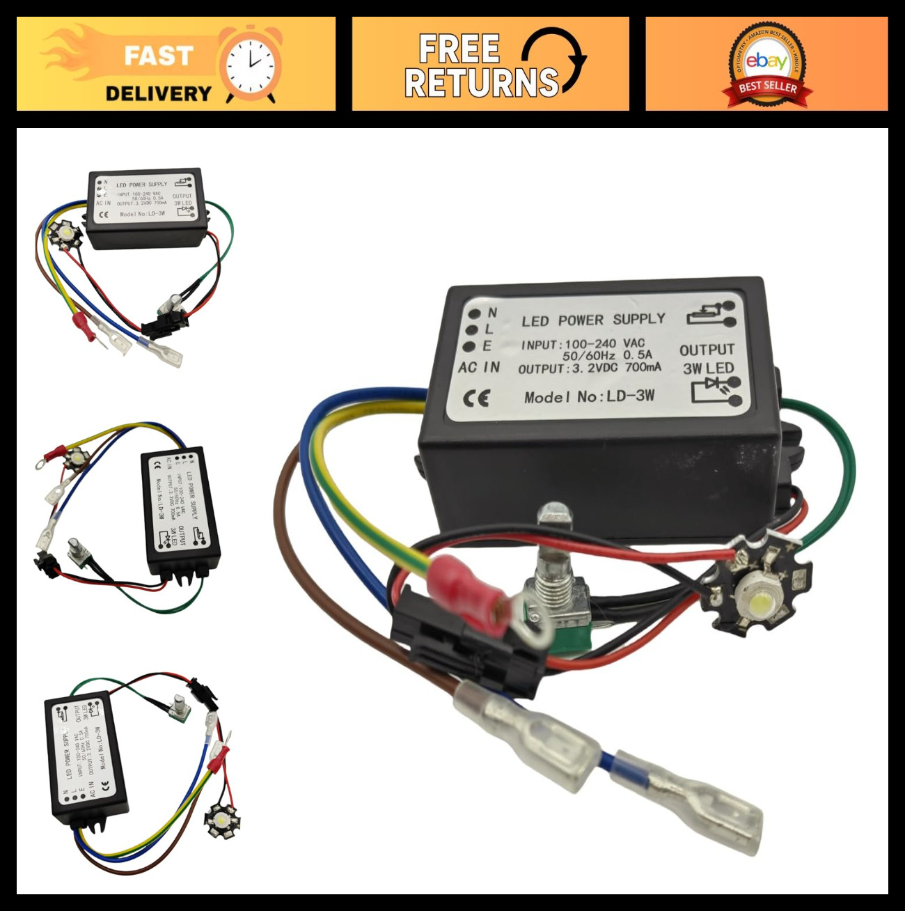 “3W LED Light Microscope Power Supply – Bright Illumination for Precision Viewin