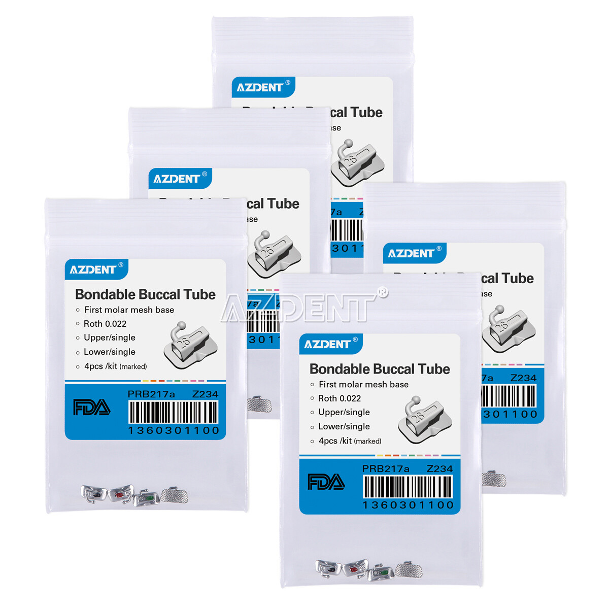 Tubo Bucal de Ortodoncia 1er Molar No Conv. Bondable Roth.022 Marca de Láser