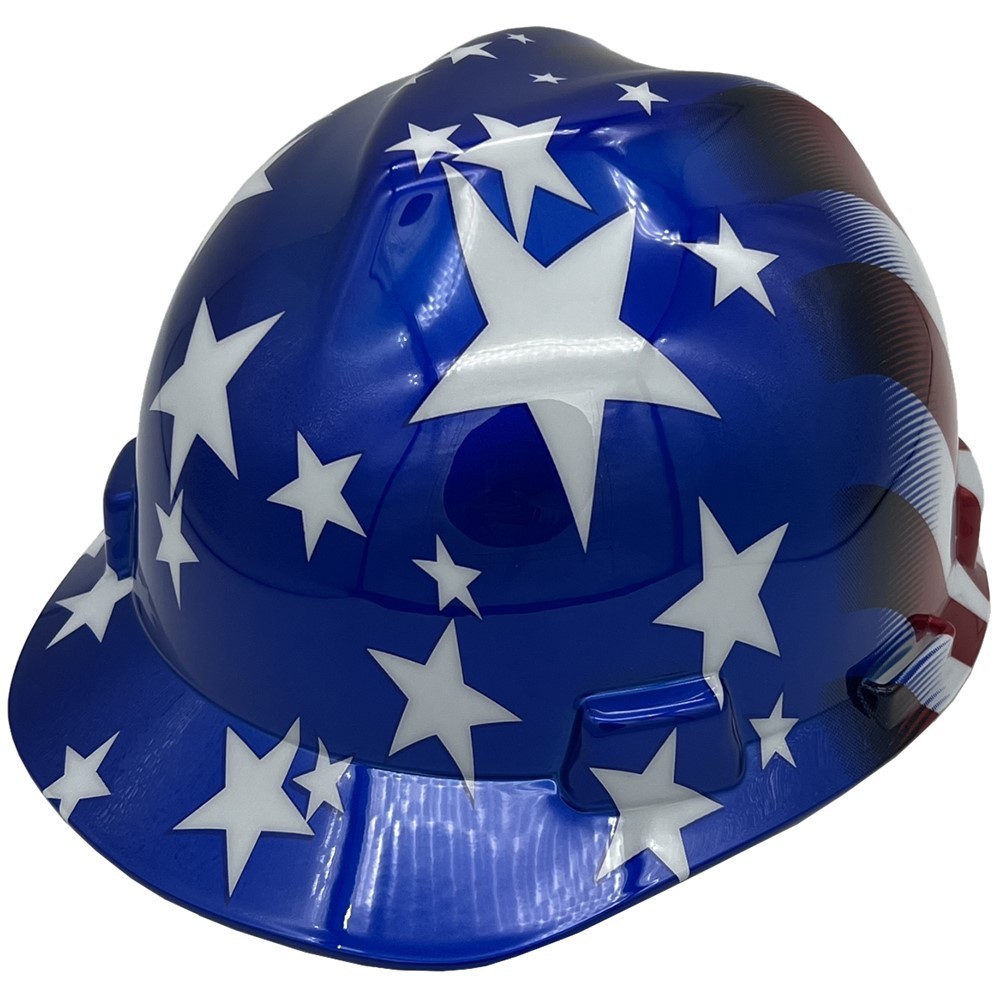 MSA Freedom Series Cap Style Hard Hat StazON Suspension – Stars and Stripes