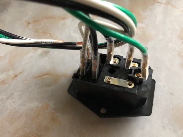 Wired assembled Power Socket with Fuse Switch 3 Pin IEC320 C14 USA PLug
